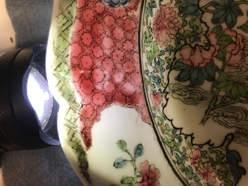 A fine Chinese famille rose 'mandarin ducks' plate, Yongzheng