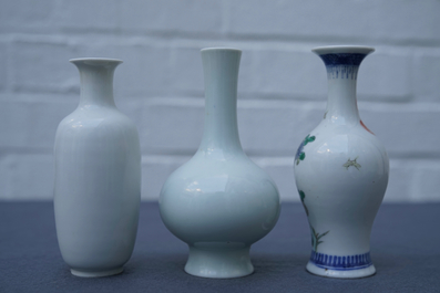 Three Chinese vases, various marks, 19/20th C.