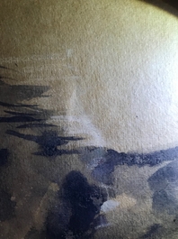 Sadji (Sha Qi, Sha Yinnian) (1914-2005), Een paard in galop, inkt op papier, gesigneerd l.o.