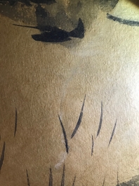 Sadji (Sha Qi, Sha Yinnian) (1914-2005), Een paard in galop, inkt op papier, gesigneerd l.o.