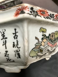 Een paar Chinese qianjiang cai jardini&egrave;res, 19/20e eeuw