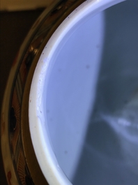 A pair of Chinese Imari style ginger jars and covers, Kangxi