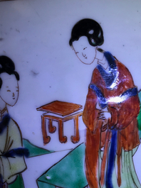 A Chinese wucai vase with playing boys, Transitional period