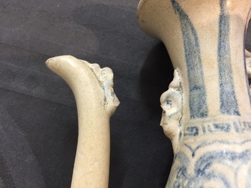 A Vietnamese blue, white and red ewer, Hoi An Hoard, 15th C.