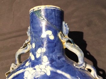 Eight Chinese blue and white, famille rose and qianjiang cai vases, 19/20th C.