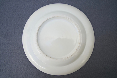 Twaalf Chinese Canton famille rose borden en soepborden met mandarijns decor, Daoguang