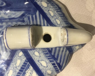 A rare Chinese blue and white wall sconce, Kangxi