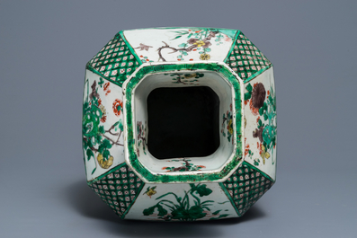 A Chinese famille verte 'dragon' vase, Kangxi