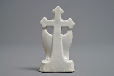 A rare Chinese Dehua blanc de Chine crucifix, Kangxi/Qianlong