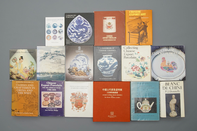 37 books on mostly Chinese Qing Dynasty export porcelain, incl. a number of rare works