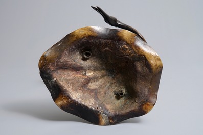 Un grand mod&egrave;le d'une grue en bronze, Japon, Edo/Meiji, 18/19&egrave;me