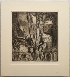 Frank Brangwyn (1867 - 1956): Three etchings, incl. two from 'L'ombre de la croix'