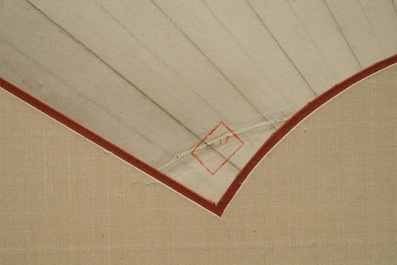Zhu Gun: The mythological figure Zhong Kui, watercolour on paper fan, dated 1933