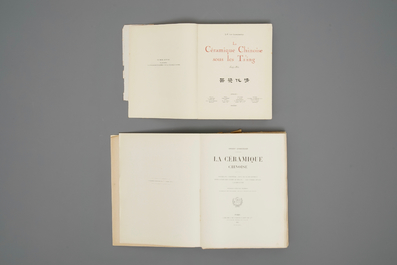Vijf publicaties over Chinees porselein, w.o. Grandidier (1894) en van Goidsenhoven (1936)