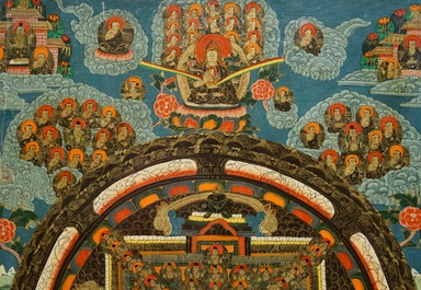 Un thangka 'mandala', N&eacute;pal ou Tibet, 19/20&egrave;me