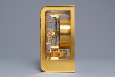 Luigi Colani for Jaeger Le Coultre, Atmos clock in gold-plated and brushed brass, 1974-1975