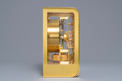 Luigi Colani for Jaeger Le Coultre, Atmos clock in gold-plated and brushed brass, 1974-1975