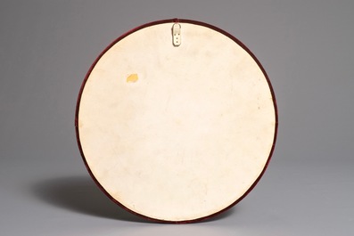 18世纪 镶有龙的剔红圆盒