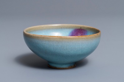 A Chinese junyao purple splash bowl, Song or later