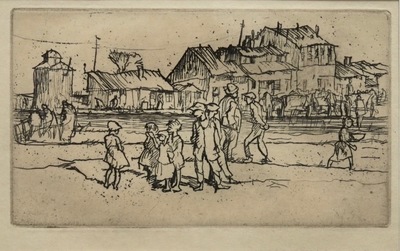 Frank Brangwyn (1867 - 1956): Three etchings, incl. two from 'L'ombre de la croix'