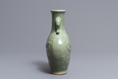 A Chinese Longquan celadon 'dragon' vase, Ming