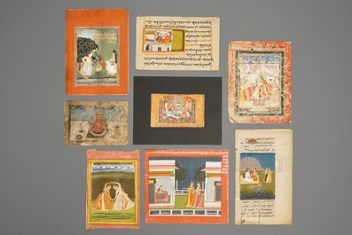 Une collection de miniatures et calligraphies islamiques et persans et un Coran, Iran et Inde, 19/20&egrave;me