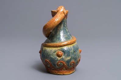 A Flemish pottery Art Nouveau 'dragon' vase, Leo Maes Vereenoghe, Torhout, 1891-1909