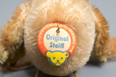 A collection of Steiff stuffed animals, 1950's and later