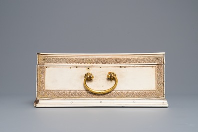 A rectangular Siculo-Arabic ivory casket, Sicily, 13/14th C.