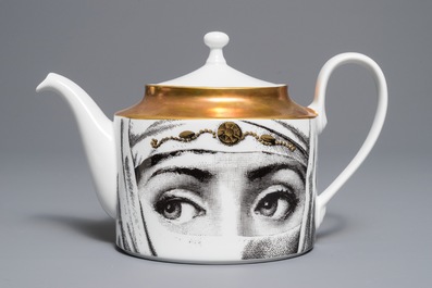 A 'Temi i variazone' teapot after Piero Fornasetti, Rosenthal, Germany, 1999