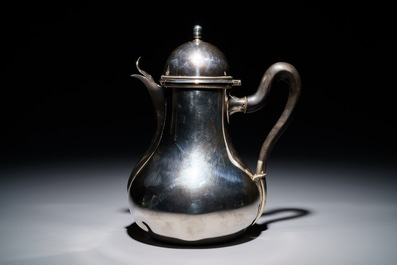 A French silver coffee jug with wooden handle, Paris, ca. 1798-1809