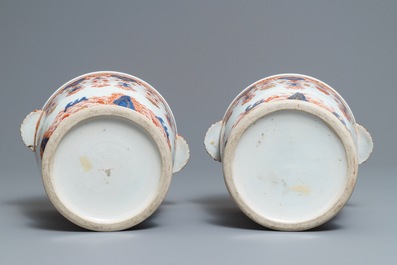 A pair of Chinese Imari-style coolers, Kangxi