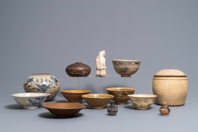 A collection of 13 Vietnamese wares, mostly 14/15th C.