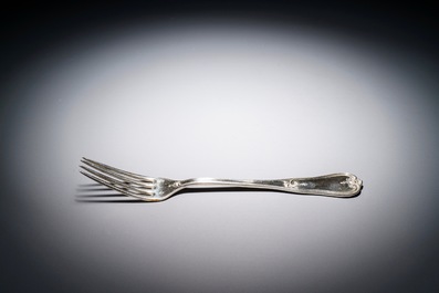 A German silver flatware service, 20th C.