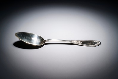 A German silver flatware service, 20th C.