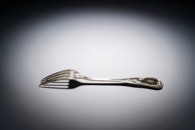 A German silver flatware service, 20th C.