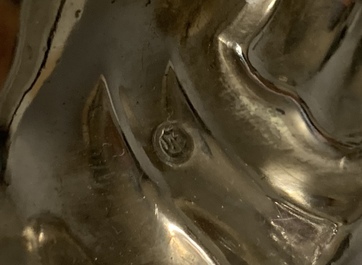Een paar zilveren kandelaars, mogelijk Oostenrijk, 19e eeuw