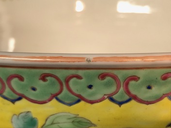 A large Chinese famille rose 'dragon and phoenix' bowl for the Straits or Peranakan market, Guangxu mark and of the period