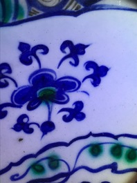 An Iznik 'grapevine' dish in blue and green, Turkey, 3rd quarter 16th C.