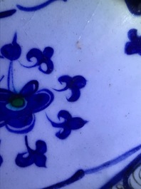 An Iznik 'grapevine' dish in blue and green, Turkey, 3rd quarter 16th C.