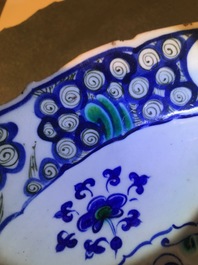 An Iznik 'grapevine' dish in blue and green, Turkey, 3rd quarter 16th C.