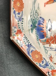 Een Japanse octagonale Kakiemon schotel, Edo, 2e helft 17e eeuw