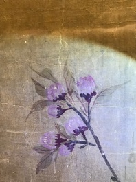 Yun Shouping (1633&ndash;1690): Branches fleuries, encre et couleur sur papier, 17e eeuw