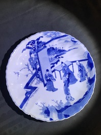 Un lot vari&eacute; en porcelaine de Chine bleu et blanc, Kangxi/Qianlong