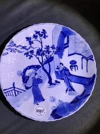 Een collectie divers Chinees blauwwit porselein, Kangxi/Qianlong