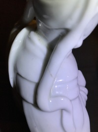 Deux figures de Guandi et Zhenwu en porcelaine blanc de Chine de Dehua, 18/19&egrave;me