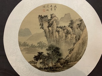 Fifteen various Chinese drawings for fans and illustrations, 20th C.