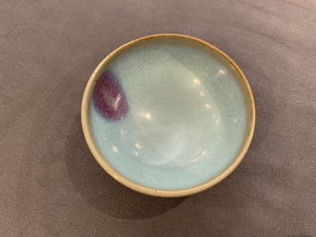 A Chinese junyao purple splash bowl, Song or later