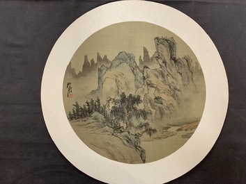 Quinze dessins d'&eacute;ventails et illustrations &agrave; l'encre de Chine et polychromie, 20&egrave;me