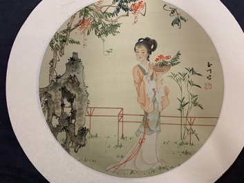 Fifteen various Chinese drawings for fans and illustrations, 20th C.